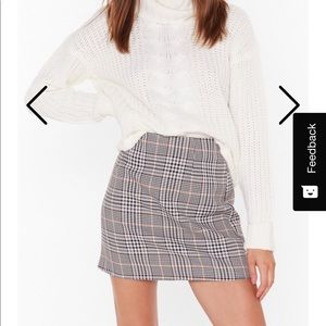 Nasty gal plaid mini skirt